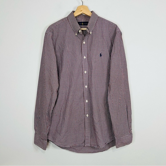 Ralph Lauren Men's Red and Blue Checkered Shirt - Picture 2 of 8